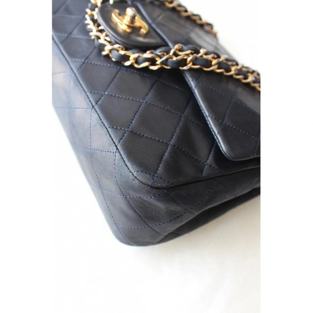 Chanel Medium Flap Navy Blue Double Flap - Picture 3 of 14